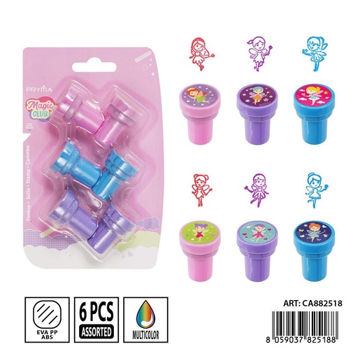 [0232312] Sello redondo 6PZ 2.6x3.5 cm - Accesorios para manualidades