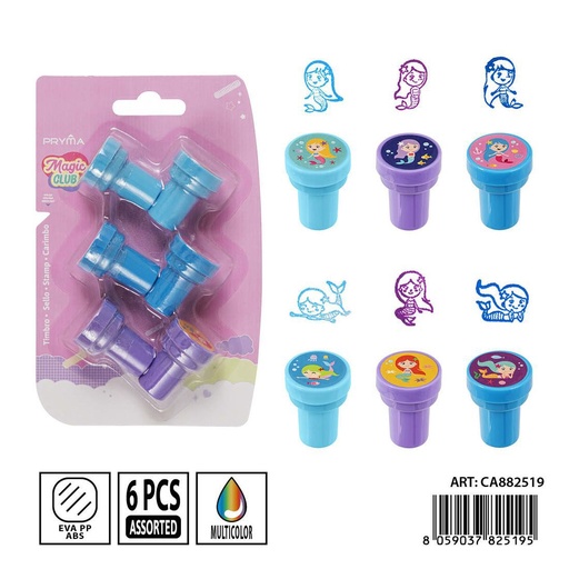 [0232313] Sello redondo 6PZ 2.6x3.5 cm - Accesorios para manualidades