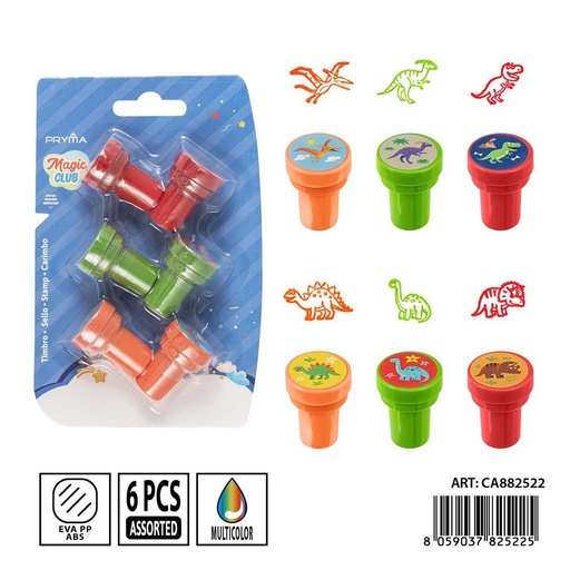 [0232314] Sello redondo 6PZ 2.6x3.5 cm - Accesorios para manualidades