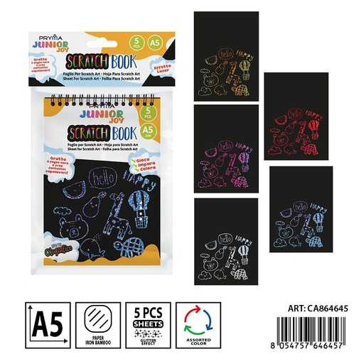 [0238342] Libreta rascable A5 14x20 cm 5FF - Material de arte