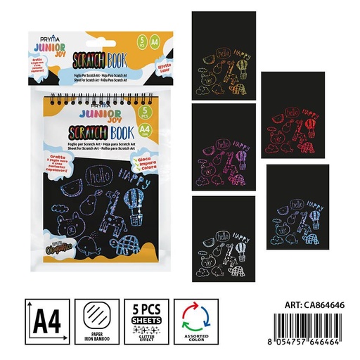 [0238343] Libreta rascable A4 21x29 cm 5FF - Material de arte