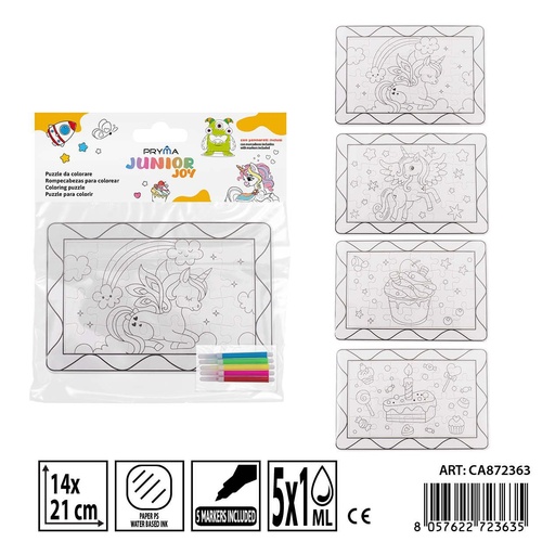 [0239251] Puzzle rompecabezas para colorear con rotuladores 2PZ - Actividades creativas