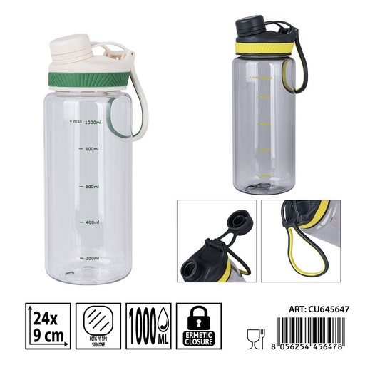 [0240898] Botella de agua 1000 ml 24x9 cm - Accesorios de cocina