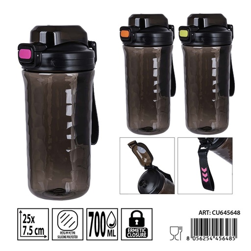 [0240899] Botella de agua 700ml 20.5x8.5cm - Botellas de agua de plástico