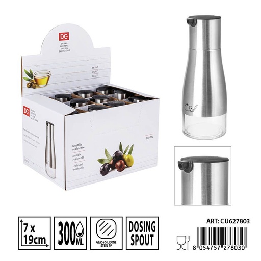 [0236292] Aceitera de vidrio 300ml - Envases para aceites y salsas