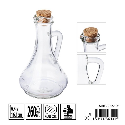 [0236228] Aceitera de cristal clásico 260ml - Envases elegantes para aceites