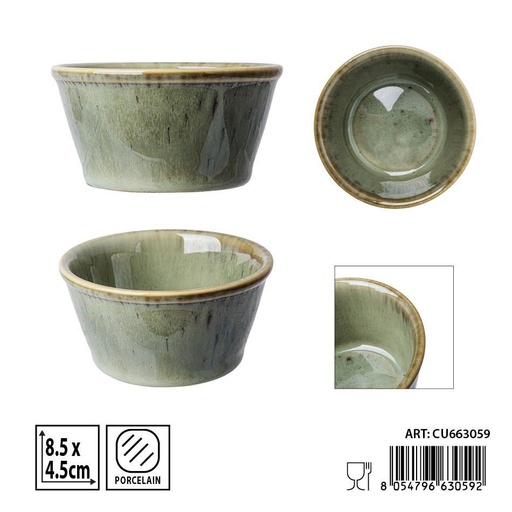 [0239870] Salsita aperitivo verde 8,5x4,5 cm - Accesorios de mesa y platos para aperitivos