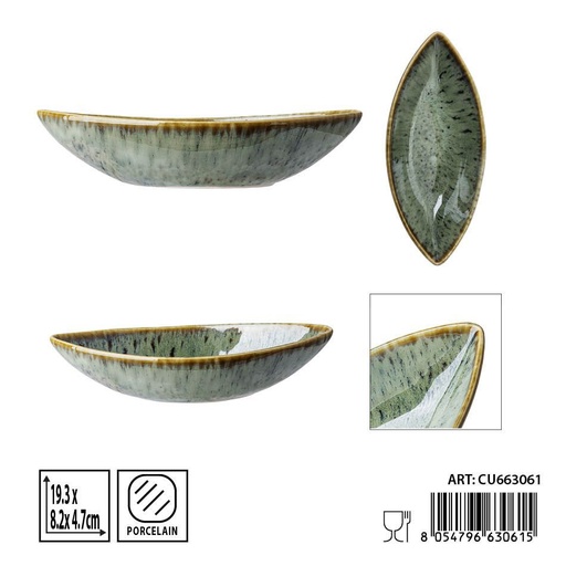 [0239872] Salsiera aperitivo verde 19.3x8.2x4.7 cm - Utensilios de cocina
