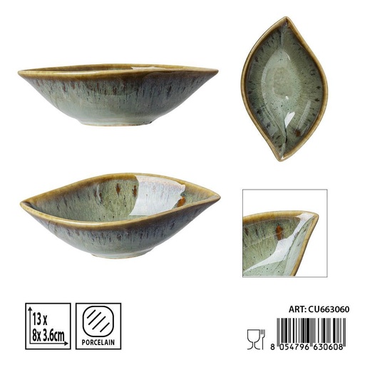 [0239871] Salsadera aperitivo verde 13x8x3.6cm - Utensilios de mesa