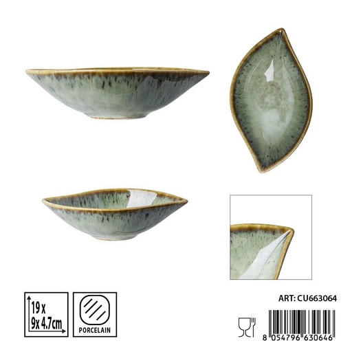 [0239875] Salsadera aperitivo verde 19x9x4.7cm - Utensilios de mesa