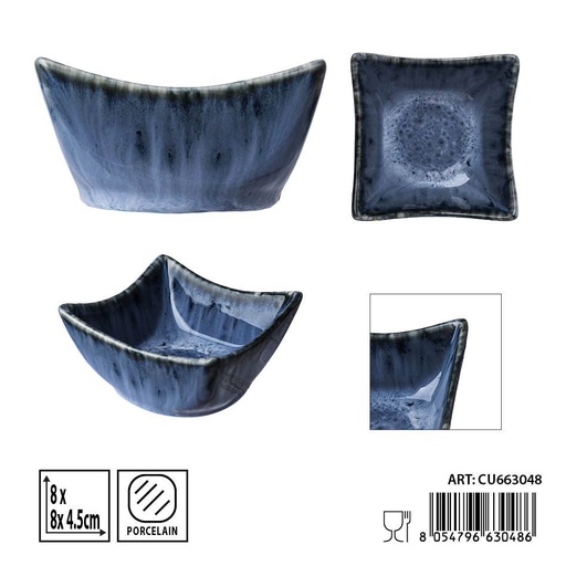 [0239859] Salsadera aperitivo azul 8x8x4.5cm - Utensilios de mesa