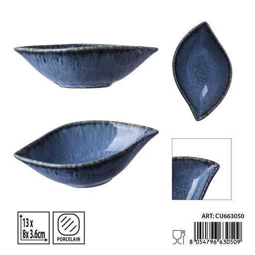 [0239861] Salsadera aperitivo azul 13x8x3.6cm - Utensilios de mesa