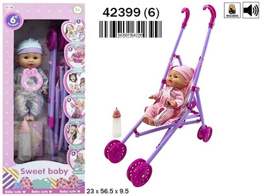 [187764239] Juguete de niños - Caja muñeco con sonido 2 colores pilas incl. carrito y accesorios (6)(6) - Carros de juguete