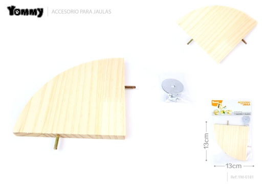 [YM0181] Plataforma de forrajeo de esquina para pájaros 13x13 cm - Muebles decorativos para aves