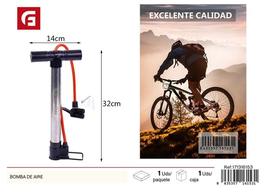[171316153] Bomba de aire manual - Accesorios para bicicletas y compresores de aire