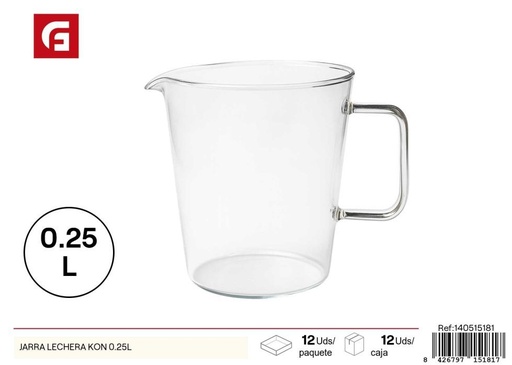 [140515181] Jarra lechera KON 0.25L - Cristal y cerámica, jarras