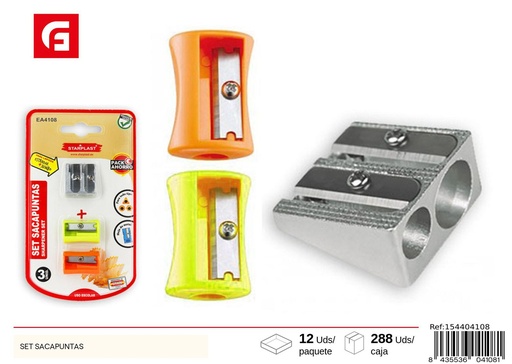 [154404108] Set de sacapuntas - Material escolar y oficina
