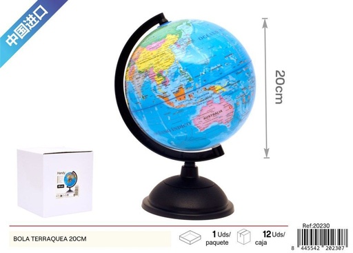 [20230] Bola terráquea 20 cm - Accesorios educativos y decorativos