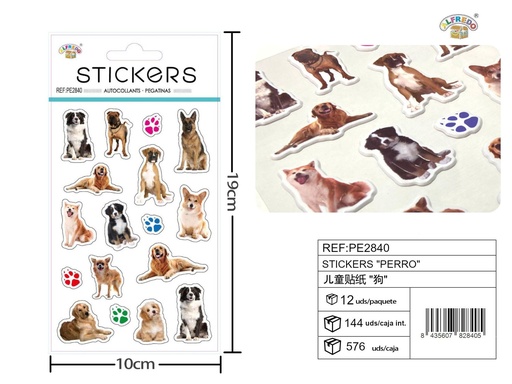 [200782840] Stickes "Perro" 10x19 cm - Decoración y manualidades