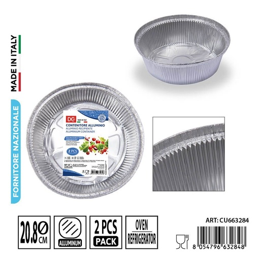 [0242037] Recipiente ensaladera de aluminio 2 unidades - Accesorios de cocina desechables