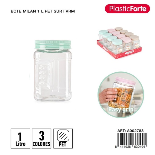 [A002783] Envase de plástico 1 L - Utensilios y productos de cocina