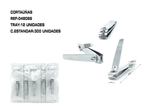[048086] Cortaúñas T/M 12/U - Utensilios de manicura y pedicura