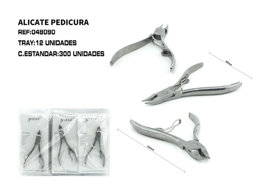 [048090] Cortaúñas pedicura acero 12/U - Utensilios de pedicura