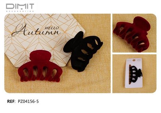[8435693882107] Pinza de pelo terciopelo 12/U PZ04156-5 - Accesorios para el cabello y pinzas