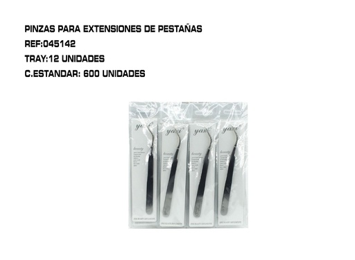 [045142] Pinza de precisión curvada 12/U - Herramientas de belleza