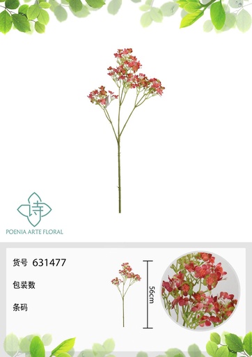 [631477-1ROSA] Ramo artificial - Estrella de mar 56cm - Decoración floral