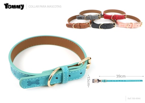 [YM4944] Collar para mascotas en patrones de hueso 1.5x39 cm - Accesorios para mascotas