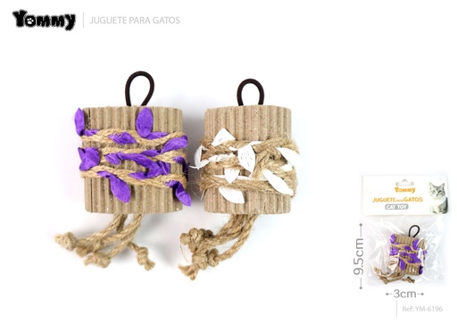 [YM6196] Juguete de papel de cuerda para gatos 9.5x3 cm - Diversión para gatos