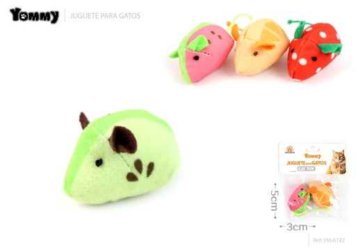 [YM6182] Ratón para gatos con impresión de frutas (menta) 5x3 cm - Juguete para gatos