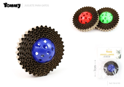 [YM6190] Bola de papel de cartón 7 cm - Juguete para gatos