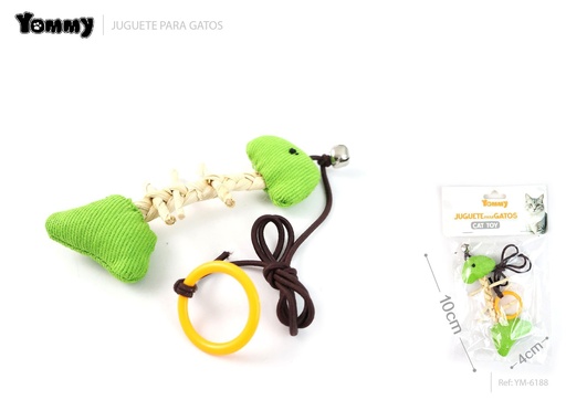 [YM6188] Espina de pescado de juguete para gatos 10x4 cm - Diversión para gatos