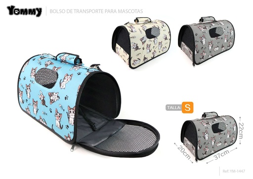 [YM1447] Bolsa de transporte para mascotas, tamaño S:37*22*20 cm - Accesorios para mascotas