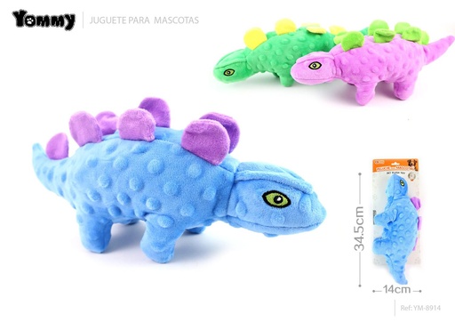 [YM8914] Juguete de peluche en forma de dinosaurio, tamaño 34.5*14*9 cm - Juguetes para mascotas