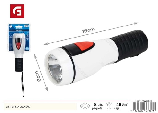 [171037813] Lintera LED 2 D baterías - Luces portátiles y herramientas de trabajo