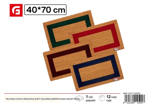 [131714501] Felpudo de coco Veracruz con colores surtidos 40x70 cm - Decoración de entrada