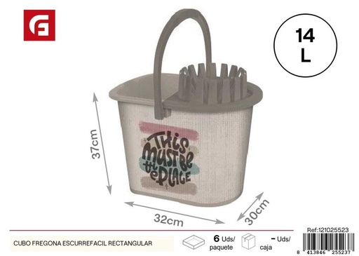[121025523] Cubo fregona escurridor fácil rectangular - Accesorios de limpieza y cubos para fregar