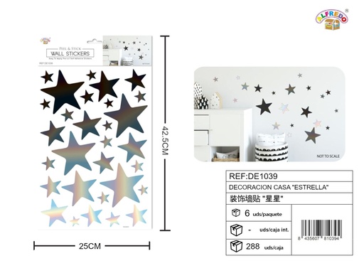 [DE1039] Decoración para el hogar "Estrella" 25x42.5 cm - Accesorios decorativos para interiores