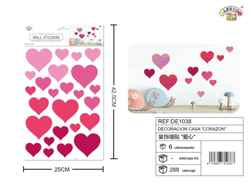 [DE1038] Decoración para el hogar "Corazón" 25x42.5 cm - Decorativos para espacios acogedores