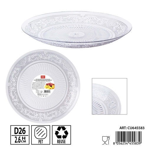 [0240257] Plato para frutas 26X2.6CM - Utensilios plásticos de cocina