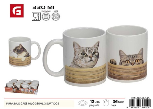 [200939020] Jarra mug Gres Milo 330 ml (3 surtidos) - Tazas y utensilios de cocina