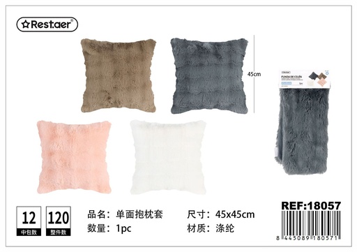 [18057] Funda de cojín de imitación de piel de conejo de un lado 45x45 cm - Artículos de textil para el hogar