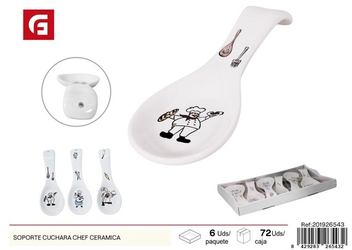 [201926543] Sopporte de cuchara de cerámica para chef - Accesorios de cocina