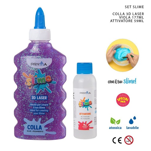 [0224832] Juego de slime 3D 59ml color violeta - Material creativo y juguetes