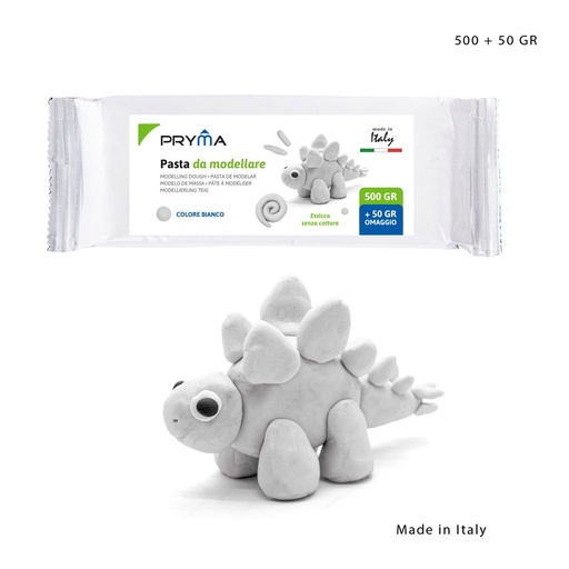 [0219102] Plastilina 500g+50g blanca - Material de arte y manualidades