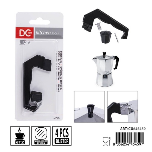 [0239500] Repuesto para cafetera de 6 tazas 4 piezas - Accesorios de cocina y repuestos de cafetera