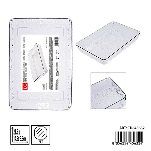 [0240526] Cesta multiuso de plástico 21.5x14.5x3.3 cm - Accesorios de cocina y almacenamiento